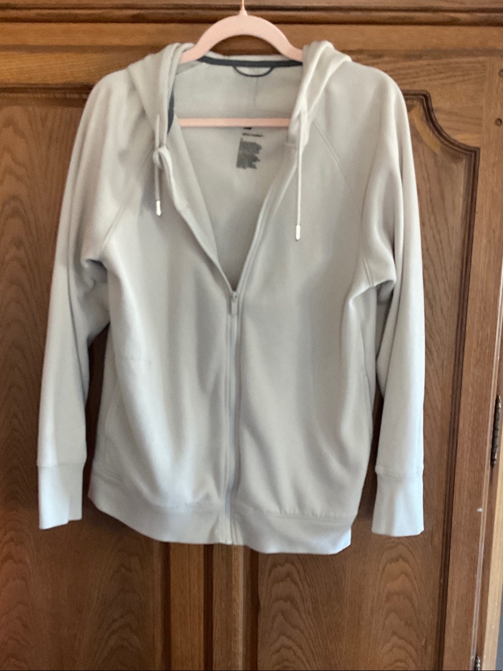 all in motion Light Gray Full-Zip Hoodie Jacket